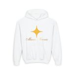 Youth Heavy Blend Hooded Sweatshirt with Gold Star Design - Comfortable & Stylish