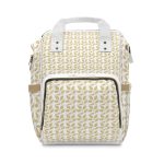 Stylish Multifunctional Diaper Backpack with Leaf Pattern - Perfect for New Parents