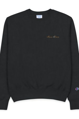 Men's Champion Crewneck Sweatshirt, Cozy Lounge Wear, Casual Outfit, Gift for Him, Unique Style, Everyday Essentials, Black Sweatshirt