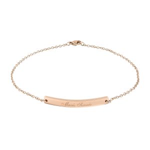 Engravable Curved Bar Anklet