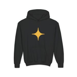 Youth Heavy Blend Hooded Sweatshirt with Gold Star Design - Comfortable & Stylish