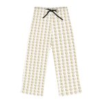 Stylish Women's Pajama Pants - Gold Monogram Print for Cozy Nights