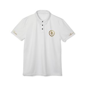 Gold Emblem Polo Shirt - Classic Monogram Golf Polo