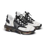 Women’s Mesh Sneakers — White Gold Script Athletic Shoes