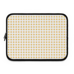 Golden Dot Pattern Laptop Sleeve — Minimal Retro Geometric Protective Case