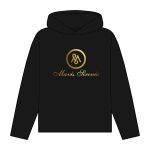 Elegant Women's Organic Relaxed Fit Hoodie with Gold Logo