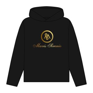 Elegant Women's Organic Relaxed Fit Hoodie with Gold Logo